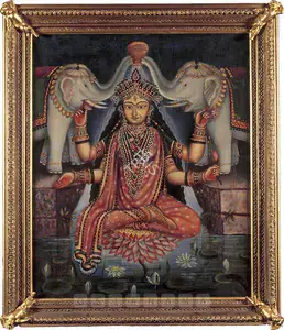 Mukhopadhyay, Mahendranath (Artist). Gaja Lakshmi, early 1920s | Painting