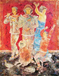 Burman, Sakti (Artist). Apres Le Spectacle, n.d. | Painting