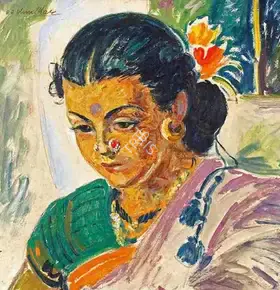 Almelkar, A.A. (Artist). Lakshmi, n.d. | Painting