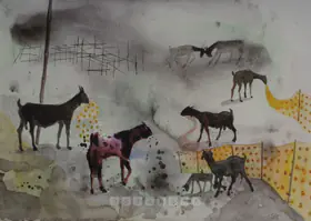 Panda, Jagannath (Artist). Landscape Goat, 2006 | Painting
