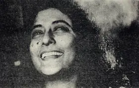 Gupta, Dinen (Cinematographer), Meghe Dhaka Tara, 1960. Regeneration: Nita's rain-drenched face | Photographic Still