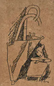 Husain, M.F. (Artist). Portrait of an Umbrella Series, 1981 | Painting