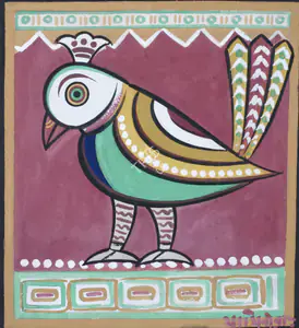 Roy, Jamini (Artist). Peacock, n.d. | Painting
