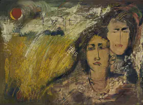 Mookherjea, Sailoz (Artist). Lovers, 1960 | Painting