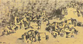 Husain, M.F. (Artist). Untitled (Rajasthan Landscape), c.1960s | Painting