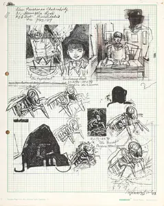 Pyne, Ganesh (Artist). Jottings series, 1994 | Drawing