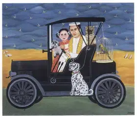 Kanodia, Nayanaa (Artist). Family on Wheels, n.d. | Painting
