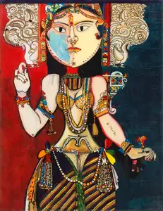 Goud, K. Laxma (Artist). Untitled (Goddess), n.d. | Painting