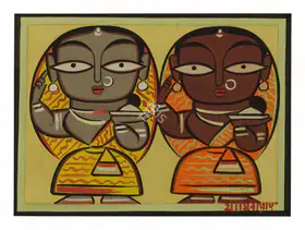 Roy, Jamini (Artist). Untitled (Two Women), n.d. | Painting