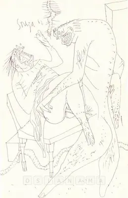 Souza, F.N. (Artist). Untitled (Study For 'Fall-Out Mutation'), 1962 | Drawing