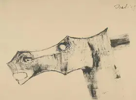 Mehta, Tyeb (Artist). Head of a Horse, 1959 | Drawing