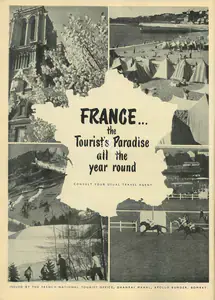 The French National Tourist Office (Advertiser). France, 1951 | Advertisement