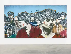 Kallat, Jitish (Artist). Sweatopia - 1, 2008 | Painting