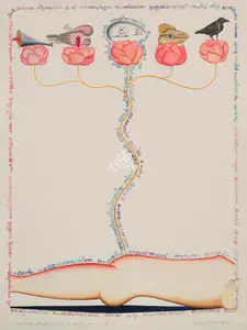 Nair, Surendran (Artist). Corollary Mythologies - Forty Winks III, 1994 | Painting