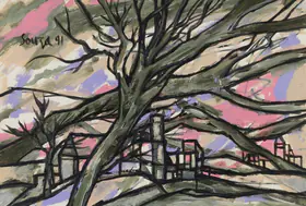Souza, F.N. (Artist). Old Trees, 1991 | Painting