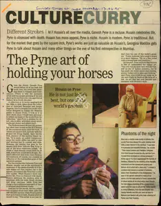 Maddox, Georgina L. (Reporter). The Pyne Art of Holding You Horses, 17 April 2004 | Newspaper Clipping | 00853600