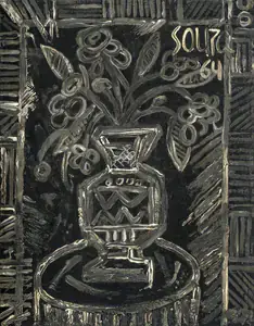 Souza, F.N. (Artist). Still Life, 1964 | Painting