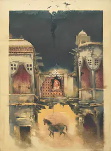 Choyal, P.N. (Artist). Horse Without Rider, 1984 | Painting