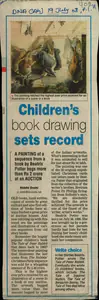 Doshi, Riddhi (Reporter). Children's Book Drawing Sets Record, 08 July 2008 | Newspaper Clipping