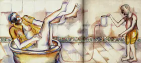 Khakhar, Bhupen P. (Artist). He Took Enema Five Times a Day, 1999 | Painting