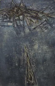 Santosh, G.R. (Artist). Wedge in the Composition, 1962 | Painting