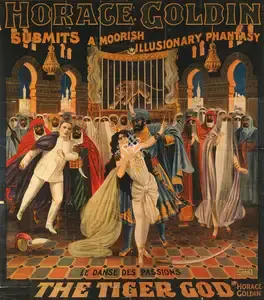Goldin, Horace (Magician). Horace Goldin Submits a Moorish Illusionary Phantasy | Magic Publicity Art & Memorabilia