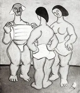 Pal, Pran (Artist). They Dance, n.d. | Painting