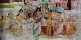 Dey, Mukul (Artist). Ajanta Cave No. 2, 1919 | Painting