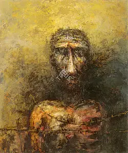 Roy, Suhas (Artist). Christ, 1996 | Painting