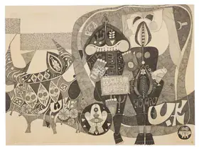 Ali, J. Sultan (Artist). Jeevan Bandha, 1975 | Painting