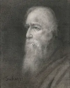 Roy, Suhas (Artist). Face (Rabindranath Tagore), 1995 | Painting