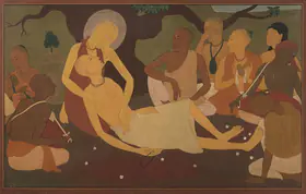 Bose, Nandalal (Artist). Chaitanya - Gour After Haridas, c.1938 | Painting
