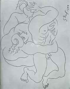 Keyt, George (Artist). Line Drawings, 1943 | Drawing
