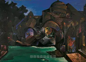 Parekh, Manu (Artist). Benaras, 1989 | Painting