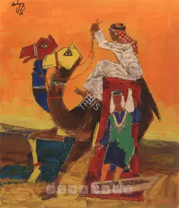 Husain, M.F. (Artist). Untitled (Portrait Of Ibn Zainab), 1979 | Painting