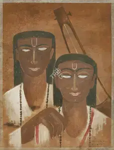 Mitra, Sailen (Artist). Blind Couple, 1989 | Painting