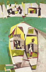 Santosh, G.R. (Artist). Boat Women In Kashmir, 1958 | Painting