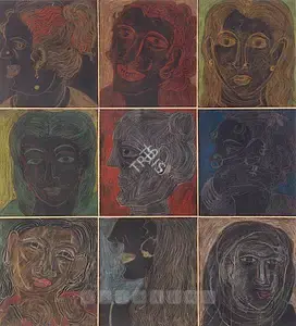 Poddar, Sukla Sen (Artist). Faces, 2006 | Drawing