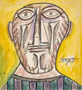 Souza, F.N. (Artist). Head, 1958 | Painting