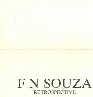 Souza FN Artist F N Souza - Retrospective New Delhi Art Heritage 1987 Solo Exhibition Invitation FineArts 00859702