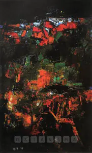 Raza, S.H. (Artist). Colline, 1957 | Painting