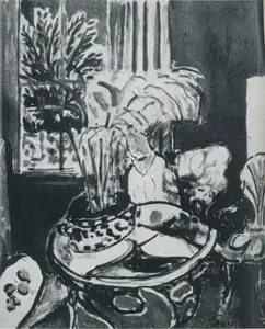 Unknown (Photographer). Interior Rouge, Nature Morte Sur Table Bleve, 1947 | Contemporary Photograph
