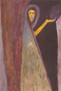 Tagore, Rabindranath (Artist). Standing Lady, n.d. | Painting