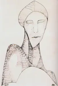 Tagore, Rabindranath (Artist). Portrait, n.d. | Drawing