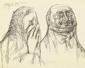 Souza, F.N. (Artist). Untitled (Grief And Laughter), 1956 | Drawing