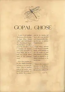 V., S.V. (Essayist). Seven Contemporary Artists - Gopal Ghose. In <i>Marg.</i> 5(1), pp. 42-43. Bombay: Modern Artists and Architects Research Group, July 1951 | Essay | FineArts | 00668800