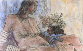 Goud, K. Laxma (Artist). Untitled (Nude), n.d. | Drawing