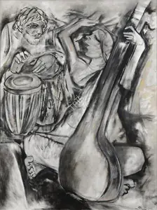 Khanna, Krishen (Artist). Finale to a Thumri, n.d. | Painting