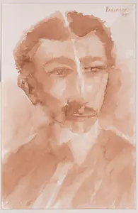 Padamsee, Akbar (Artist). Gandhi as a young lawyer, 2005 | Painting