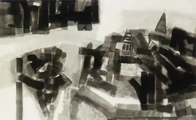 Ramkumar (Artist). Benares, n.d. | Drawing
